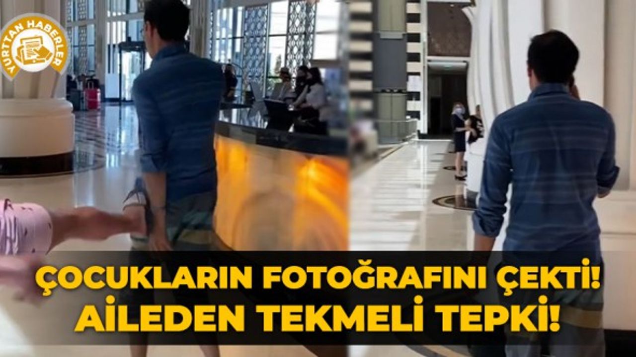Çocukların fotoğrafını çekti! Aileden tekmeli tepki!