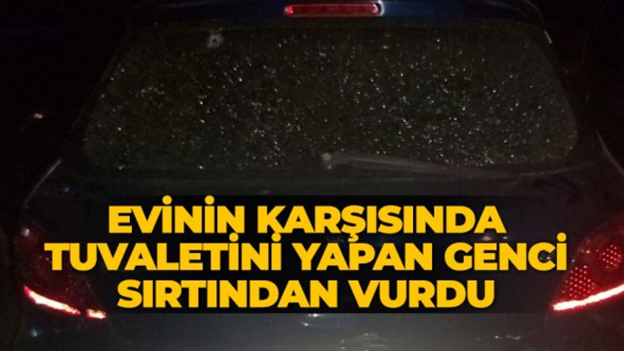 Evinin karşısında tuvaletini yapan genci sırtından vurdu