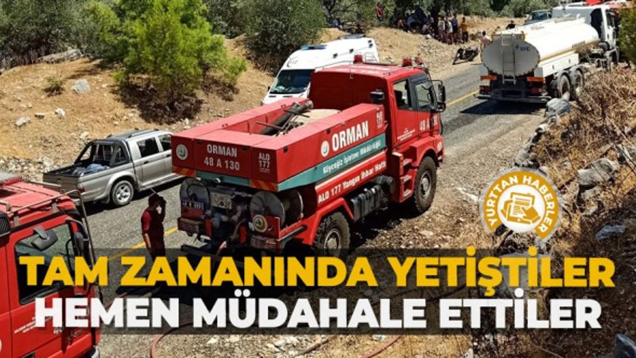Tam zamanında yetiştiler, hemen müdahale ettiler
