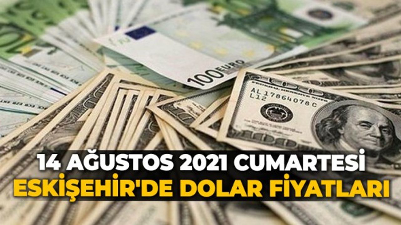 14 Ağustos 2021 Cumartesi Eskişehir'de Dolar Fiyatları