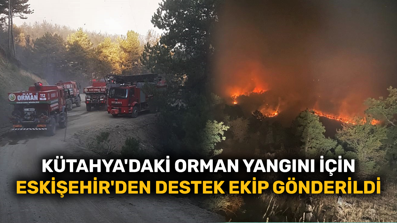 Kütahya'daki orman yangını için Eskişehir'den destek ekip gönderildi
