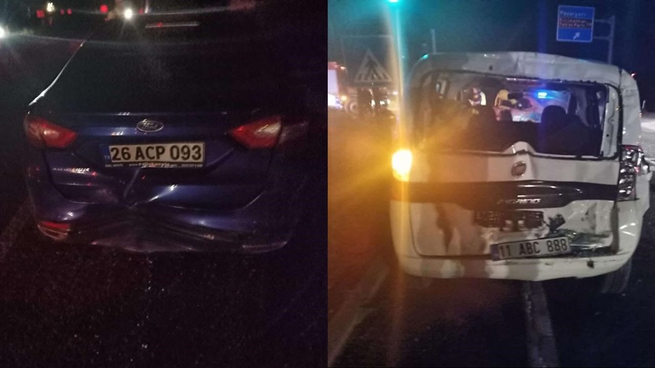 Bilecik Eskişehir yolunda zincirleme trafik kazası