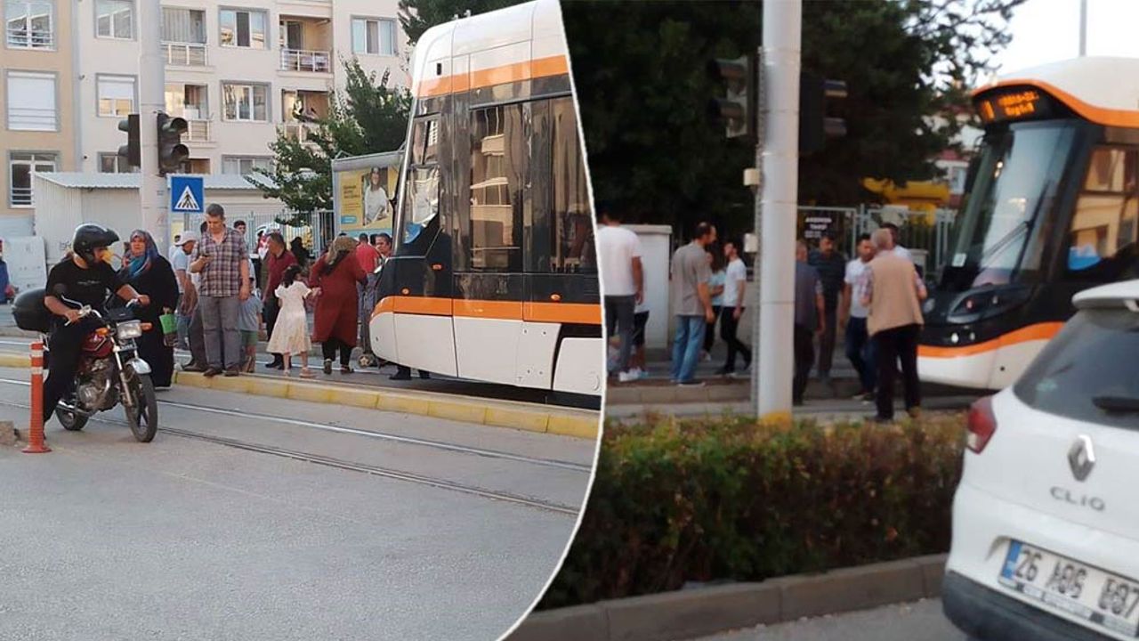 Eskişehir'de tramvay bir yayaya çarptı!