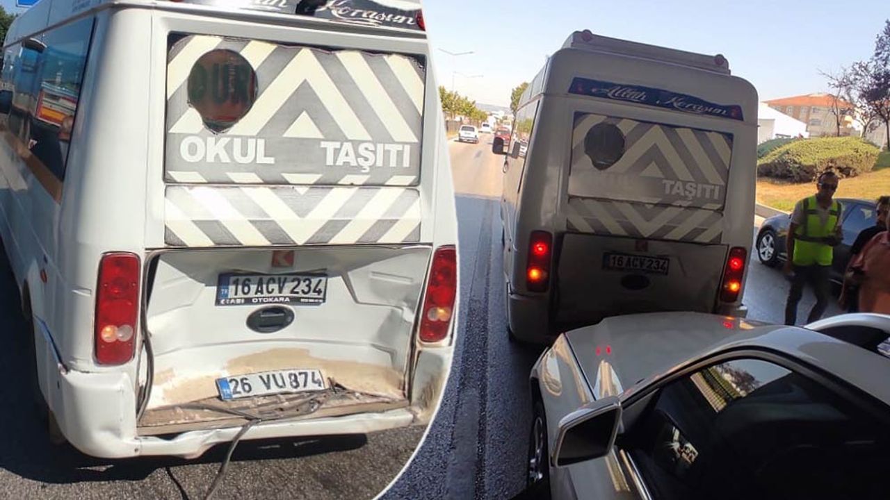 İşçileri taşıyan servis İnegöl - Eskişehir yolunda kaza yaptı!