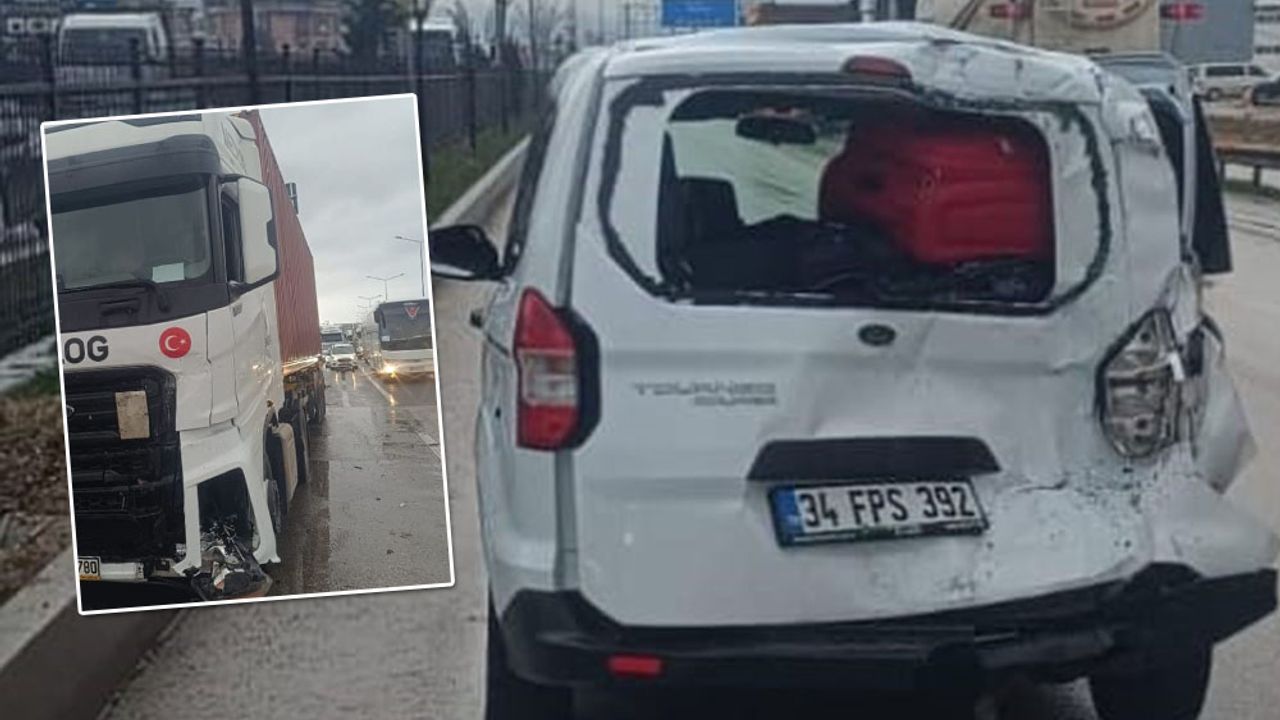 Bursa - Eskişehir yolunda kaza; Tır ile otomobil çarpıştı!