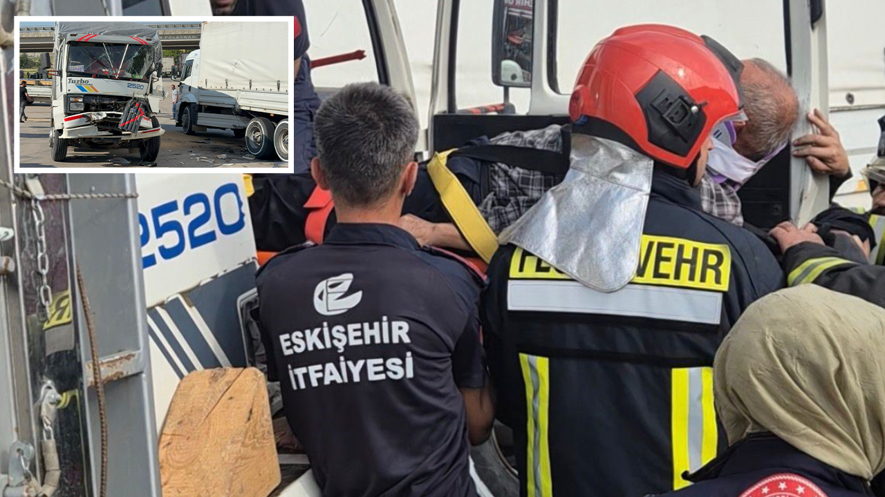 Eskişehir’de İki Kamyonun Çarpıştığı Kazada Sürücü