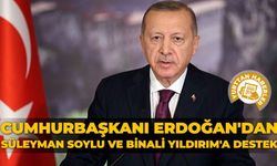 Cumhurbaşkanı Erdoğan'dan Süleyman Soylu ve Binali Yıldırım'a destek