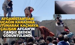 Afganistan’dan uçağın kanadına tutunarak kaçmaya çalışan Afgan’ın cansız bedeni görüntülendi