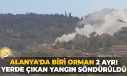 Alanya'da biri orman 2 ayrı yerde çıkan yangın söndürüldü