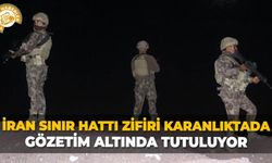 İran sınır hattı zifiri karanlıkta da gözetim altında tutuluyor