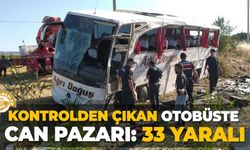 Kontrolden çıkan otobüste can pazarı: 33 yaralı