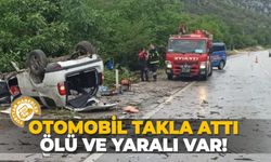 Otomobil takla attı ölü ve yaralı var!