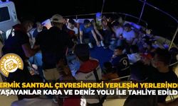 Termik santral çevresindeki yerleşim yerlerinde yaşayanlar kara ve deniz yolu ile tahliye edildi