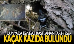 Dünya'da eşine az rastlanan tarihi eser,kaçak kazıda bulundu