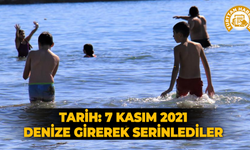 Kasım ayında denize girdiler