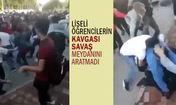 Liseli öğrencilerin kavgası savaş meydanını aratmadı