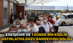 Eskişehir’de 1 günde bin kişilik hatırlatma dozu randevusu doldu