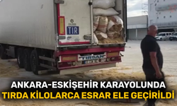 Ankara-Eskişehir karayolunda tırda kilolarca esrar ele geçirildi