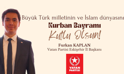 Furkan Kaplan: "Kurban Bayramımız mübarek olsun"