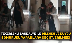 Tekerlekli sandalye ile dilenen ve duygu sömürüsü yapan kadınlara geçit verilmedi