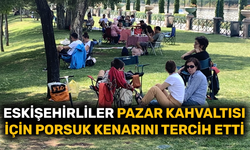 Eskişehirliler pazar kahvaltısı için Porsuk kenarını tercih etti