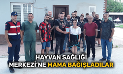 Hayvan Sağlığı Merkezi’ne mama bağışladılar