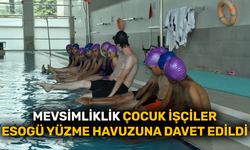 Mevsimlik çocuk işçiler ESOGÜ yüzme havuzuna davet edildi