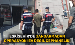 Eskişehir’de jandarmadan  operasyon! Ev değil cephanelik!