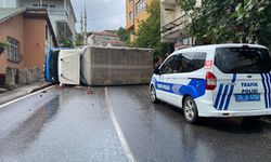 Kayganlaşan yol kazaya neden oldu