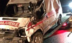Kontrolden çıkan ambulans devrildi; Yaralılar var!
