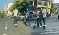 Eskişehir'de tehlikeli anlar; Ne yapıyorsunuz gençler?