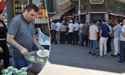 Eskişehir'de ücretsiz pilav dağıttılar; Uzun kuyruklar oluştu!