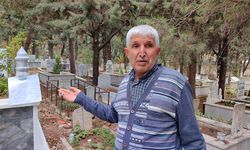 Babasının mezarına musallat olan hırsıza ateş püskürdü!