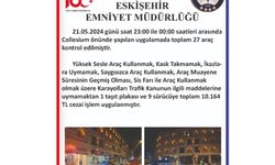 Gece Yol Kontrolünde Eskişehir Emniyeti: 10 Bin TL Cezalık Hareketler