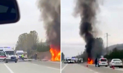 Erzincan'da Trafik Kazası: Araç Küle Döndü