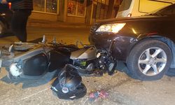 Eskişehir’de Korkutan Kaza Motosiklet Otomobilin Altına Girdi!