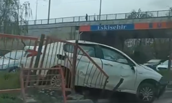 Eskişehir Çevre Yolunda Aracın Hurdaya Döndüğü Kaza!