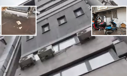 Eskişehir’de Binadan Dökülen Parçalar Adeta Tehlike Saçtı!