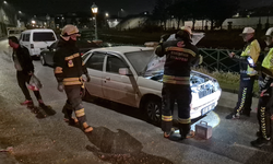 Eskişehir’de Akaryakıt İstasyonuna Yakın Bölgede Araç Alev Aldı!