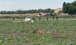 Tarlaya Düşen Eğitim Helikopterinde 2 Kişi Yaralandı!