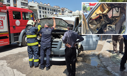 Eskişehir’de Navigasyon Cihazı Patlayan Kamyonet Alev Aldı!