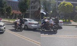 Eskişehir’de Motosiklette Akıl almaz Yolculuk