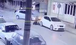 Eskişehir’de Feci Kaza Kamerada! Motosikletli Havaya Savruldu