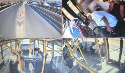 Otobüs Şoförü Kalp Krizi Geçirdi! Faciayı Yolcu Önledi