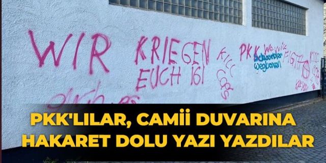 PKK'lılar, camii duvarına hakaret dolu yazı yazdılar