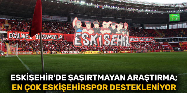 Eskişehir'de şaşırtmayan araştırma; en çok Eskişehirspor destekleniyor