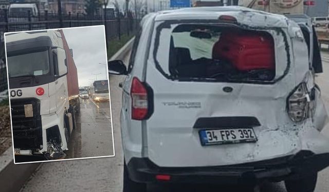 Bursa - Eskişehir yolunda kaza; Tır ile otomobil çarpıştı!