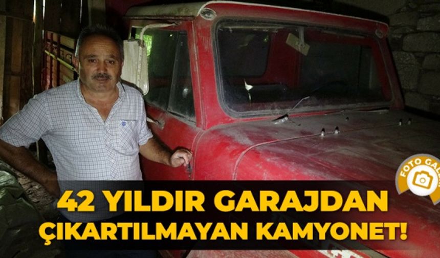 Trabzon&#039;un Şalpazarı ilçesinde Muhammet Gören, 46 yıl önce satın aldığı sıfır kamyoneti o dönemde oğullarının ehliyeti olmadığı için garaja kilitledi.