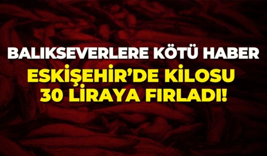 Eskişehir&#039;de balıkseverlere kötü haber! Kilo fiyatı 30 liraya fırladı...