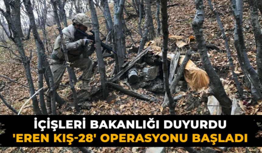 'Eren Kış-28 Şehit Jandarma Er Adem Erbaş' operasyonu başlatıldı